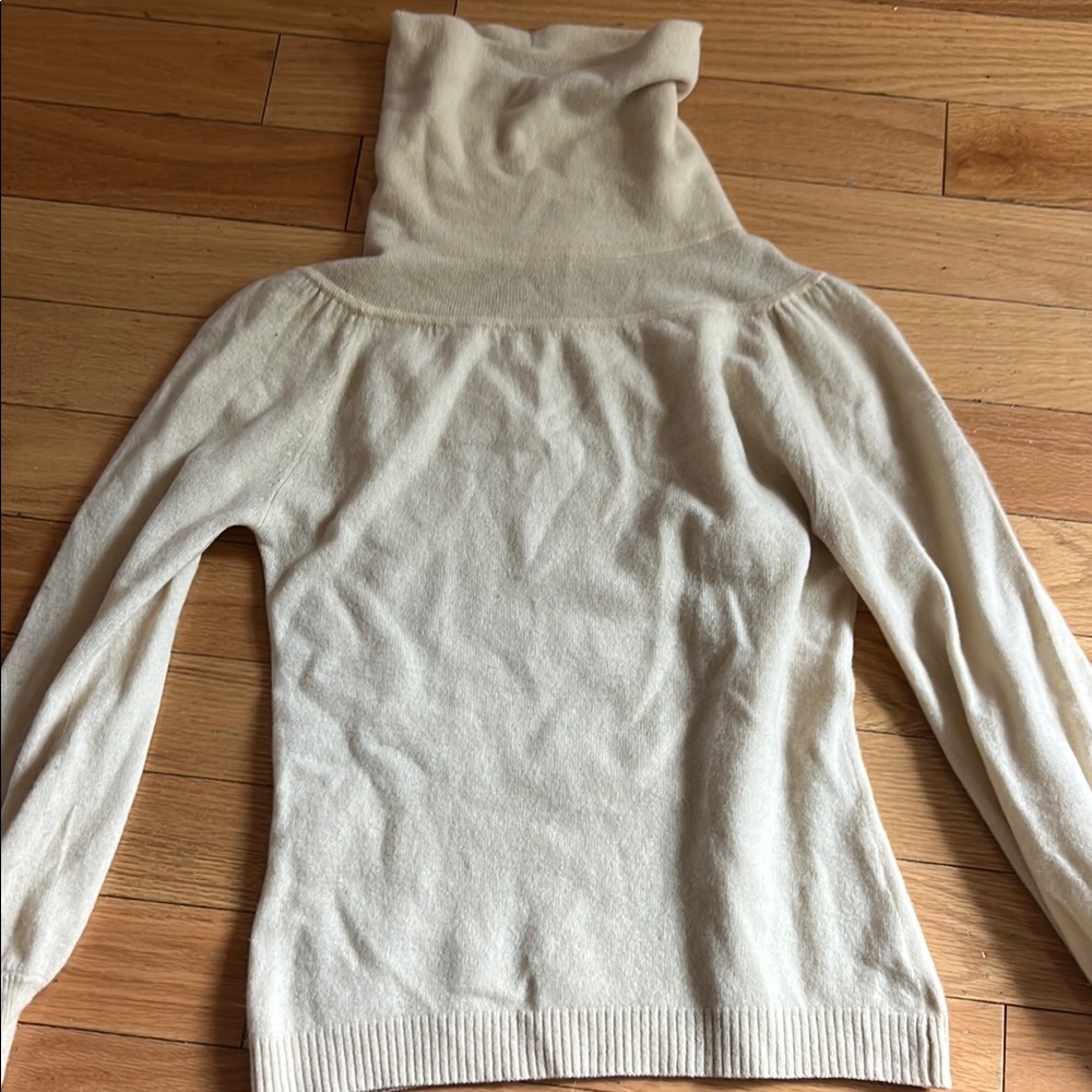 Elegant Cream Turtleneck Sweater